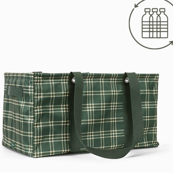 Thirty-one Deluxe Utility Tote in Evergreen Plaid - Picture 2 of 8